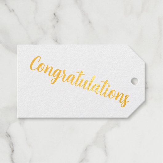 Klassische Gratulationen Kalligrafie Kursive Schri Geschenkanhänger (Vorderseite (Horizontal))