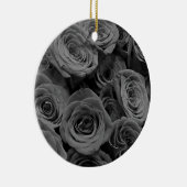 Klassische, grau-farbene Rose, wunderschön grau Keramik Ornament (Rechts)