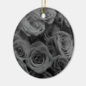 Klassische, grau-farbene Rose, wunderschön grau Keramik Ornament (Links)