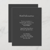 Klassische graue Bar Mitzvah-Informationskarte Begleitkarte (Vorne/Hinten)