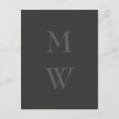 Klassische graue Bar Mitzvah-Informationskarte Begleitkarte (Rückseite)