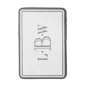 Klassische graue Grenze mit Monogramm Badematte (Vorderseite Vertikal)