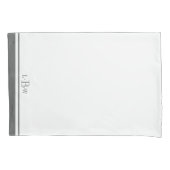 Klassische graue Grenze Mit Monogramm Kissenbezug (Vorderseite-Links)