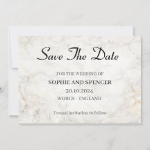 Klassische Graue Marmor-Hochzeitseinladung