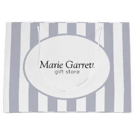 Klassische graue Streifen Große Geschenktüte