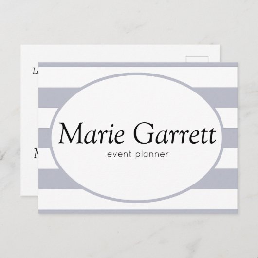 Klassische graue Streifen Postkarte (Vorne/Hinten)