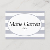 Klassische graue Streifen Terminkarte (Rückseite)