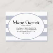 Klassische graue Streifen Visitenkarte (Rückseite)