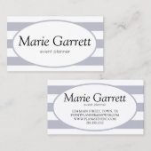 Klassische graue Streifen Visitenkarte (Vorne/Hinten)