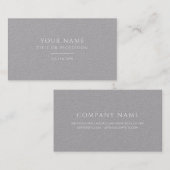 Klassische graue Visitenkarte (Vorne/Hinten)