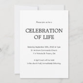 Klassische Graufeier mit Foto Einladung (Rückseite)