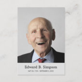 Klassische Gray Beerdigungskarte mit Foto Begleitkarte (Vorderseite)