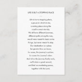 Klassische Gray Beerdigungskarte mit Foto Begleitkarte (Rückseite)