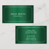 Klassische Green Gerahmt Chauffeur Business Card Visitenkarte (Vorne/Hinten)
