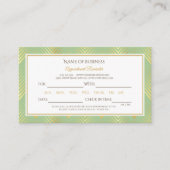 Klassische Green und Gold Pattern Terminkarte (Vorderseite)