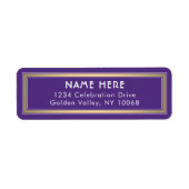 Klassische Grenz Lila Gold- und White-Rücksendeadr (Vorne)