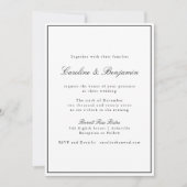 Klassische Grenz-Script-Elegante Hochzeit in einem Einladung (Vorderseite)