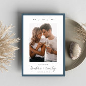 Klassische Grenze | Einfaches elegantes vertikales Save The Date