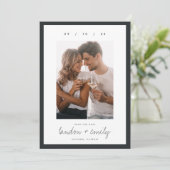 Klassische Grenze | Einfaches elegantes vertikales Save The Date (Stehend Vorderseite)