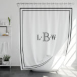 Klassische Grenze Mit Monogramm Duschvorhang<br><div class="desc">Dieses individuell gestaltbare Classic Bordern Mit Monogramm Design fügt Ihrem Dekor ein elegantes und elegantes Ambiente hinzu. Die Farbe des Randes sowie die Farbe und der Stil des Schriftartes ergänzen die Einrichtung. Klicken Sie einfach auf die Schaltfläche Anpassen,  um Ihre persönliche Touch hinzuzufügen.</div>