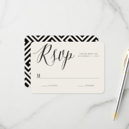 Klassische griechische Schlüsselkalligrafie Script RSVP Karte