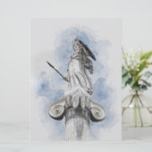 Klassische griechische Statue Athena Einladung (Stehend Vorderseite)
