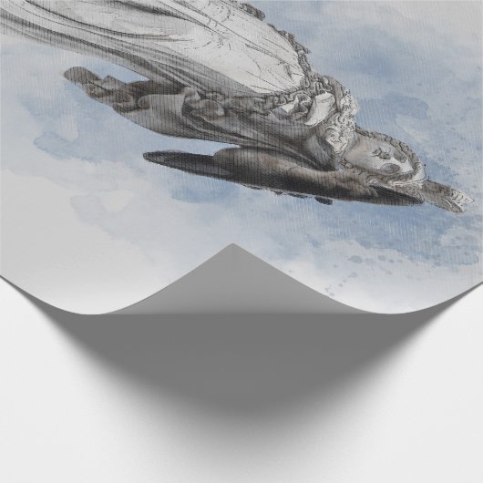 Klassische griechische Statue Athena Geschenkpapier (Ecke)