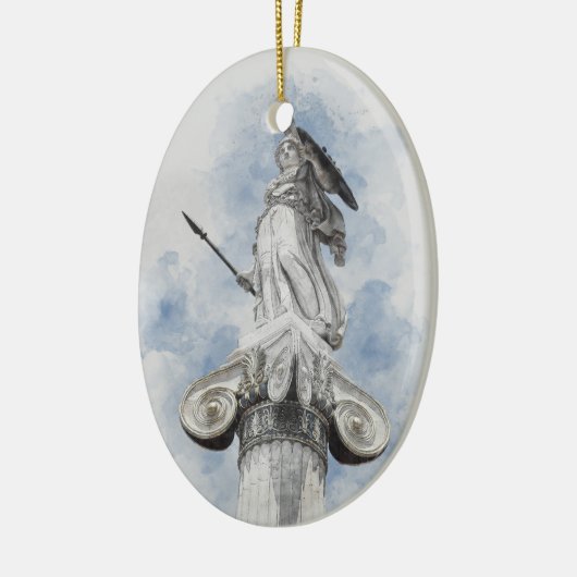 Klassische griechische Statue Athena Keramik Ornament (Links)