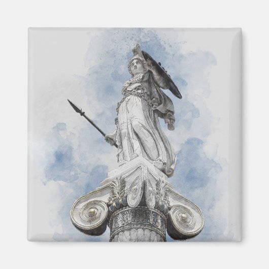 Klassische griechische Statue Athena Magnet (Vorne)