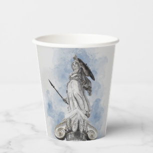 Klassische griechische Statue Athena Pappbecher