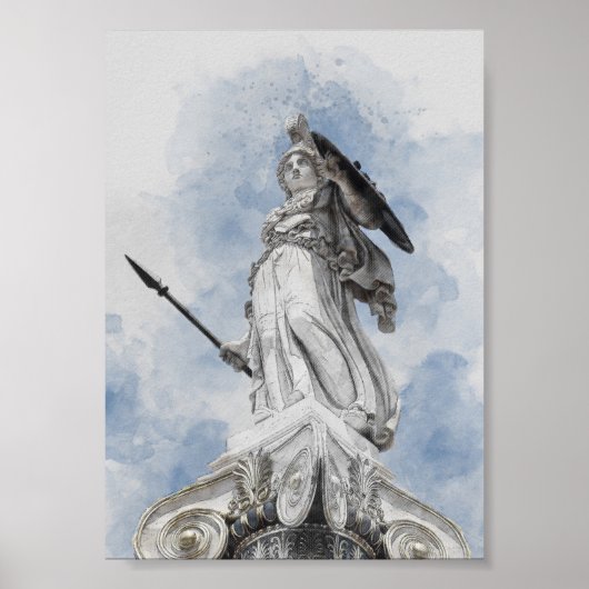 Klassische griechische Statue Athena Poster (Vorne)