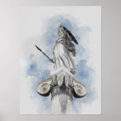 Klassische griechische Statue Athena Poster (Vorne)