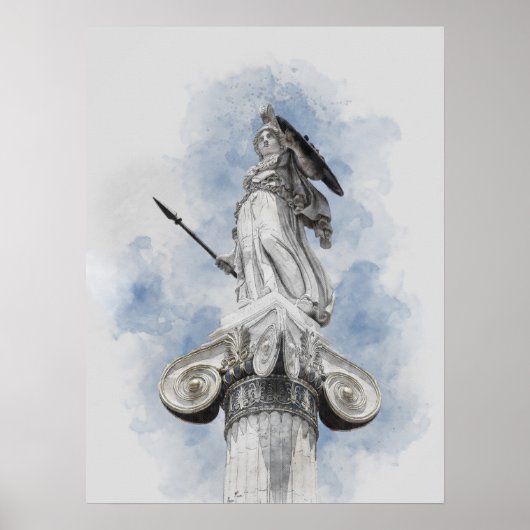 Klassische griechische Statue Athena Poster (Vorne)
