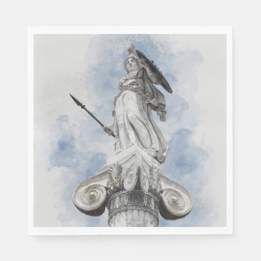Klassische griechische Statue Athena Serviette (Vorderseite)