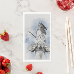 Klassische griechische Statue Athena Serviette