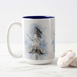 Klassische griechische Statue Athena Zwei-Tone-Tas Zweifarbige Tasse