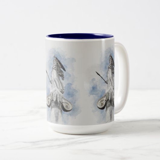 Klassische griechische Statue Athena Zwei-Tone-Tas Zweifarbige Tasse (VorderseiteRechts)