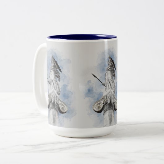 Klassische griechische Statue Athena Zwei-Tone-Tas Zweifarbige Tasse (Vorderseite Links)