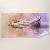 Klassische griechische Statue von Apollo Strandtuch (Vorderseite)