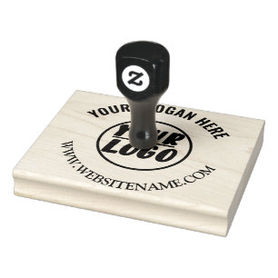 Klassische große runde Firmenlogo & Website Gummistempel