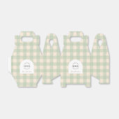 Klassische grüne Gingham-Preppy-Gastgeschenk Hochz Geschenkschachtel (Ungefaltet)