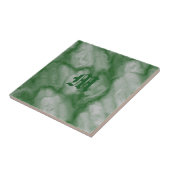 Klassische grüne graue Imitate Marmormonogramm Fliese (Seite)