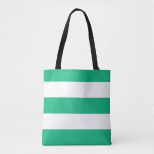 Klassische, grüne und weiße Streifen Tasche