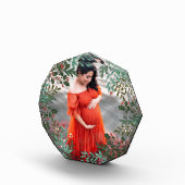 Klassische grüne verzauberte botanische Weihnachts Fotoblock (Rechts)