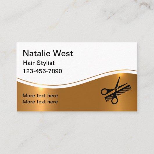Klassische Hairstylist Business Cards Visitenkarte (Vorderseite)