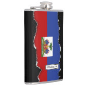 Klassische haitianische Flagge Flachmann (Rechts)