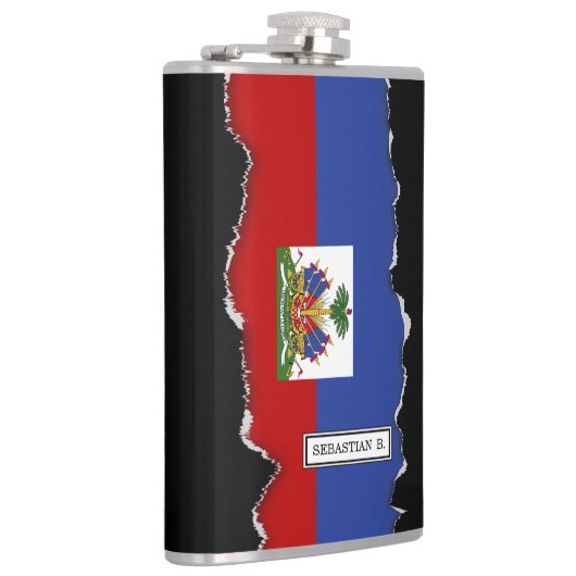 Klassische haitianische Flagge Flachmann (Rechts)