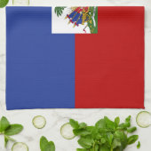 Klassische haitianische Flagge Geschirrtuch (Gefaltet)