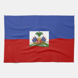 Klassische haitianische Flagge Geschirrtuch