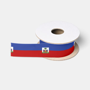 Klassische haitianische Flagge Satinband